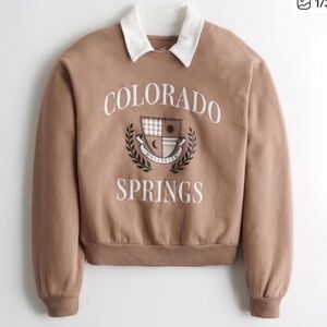 Hollister Tan Crew Neck Sweater